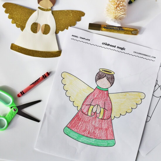 Angel Pattern Worksheet Angel Template- Free Printable - Childhood Magic