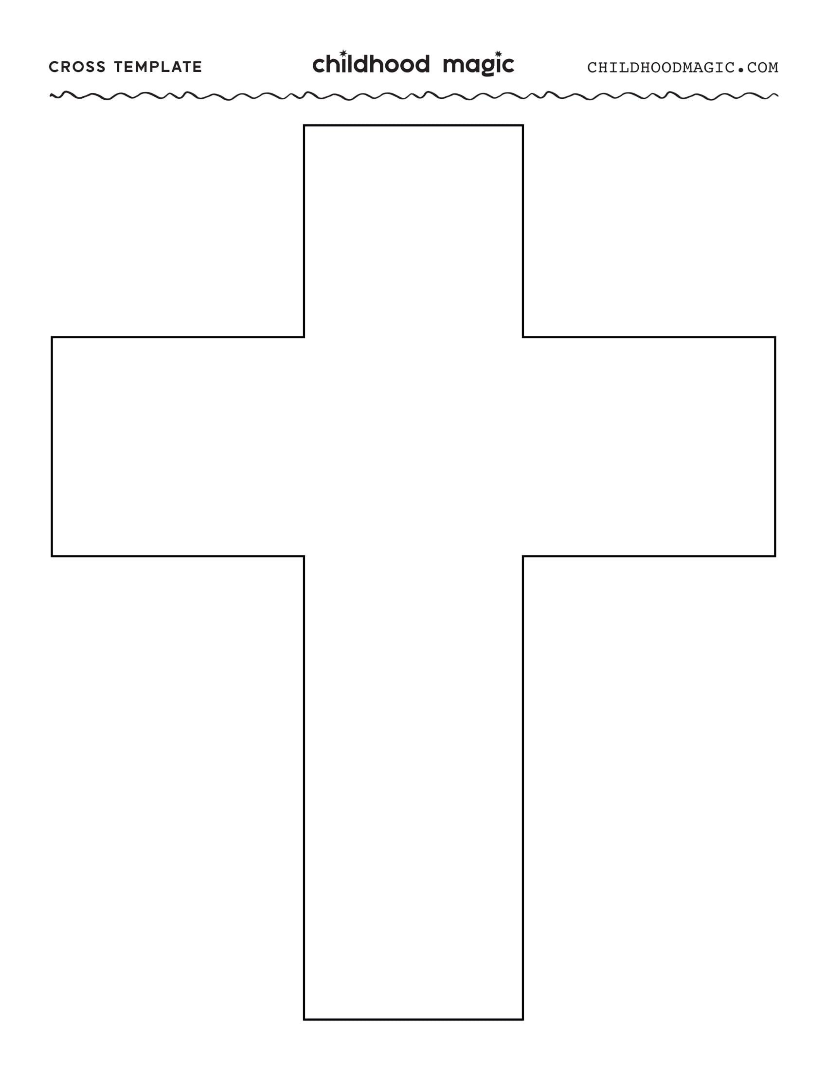 Black outline of a cross on a white background.