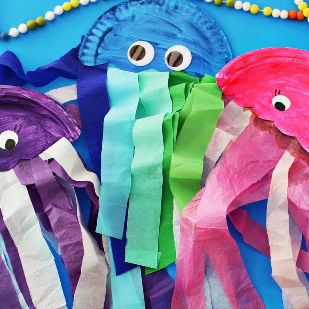 Jellyfish Paper Plate Craft - Childhood Magic