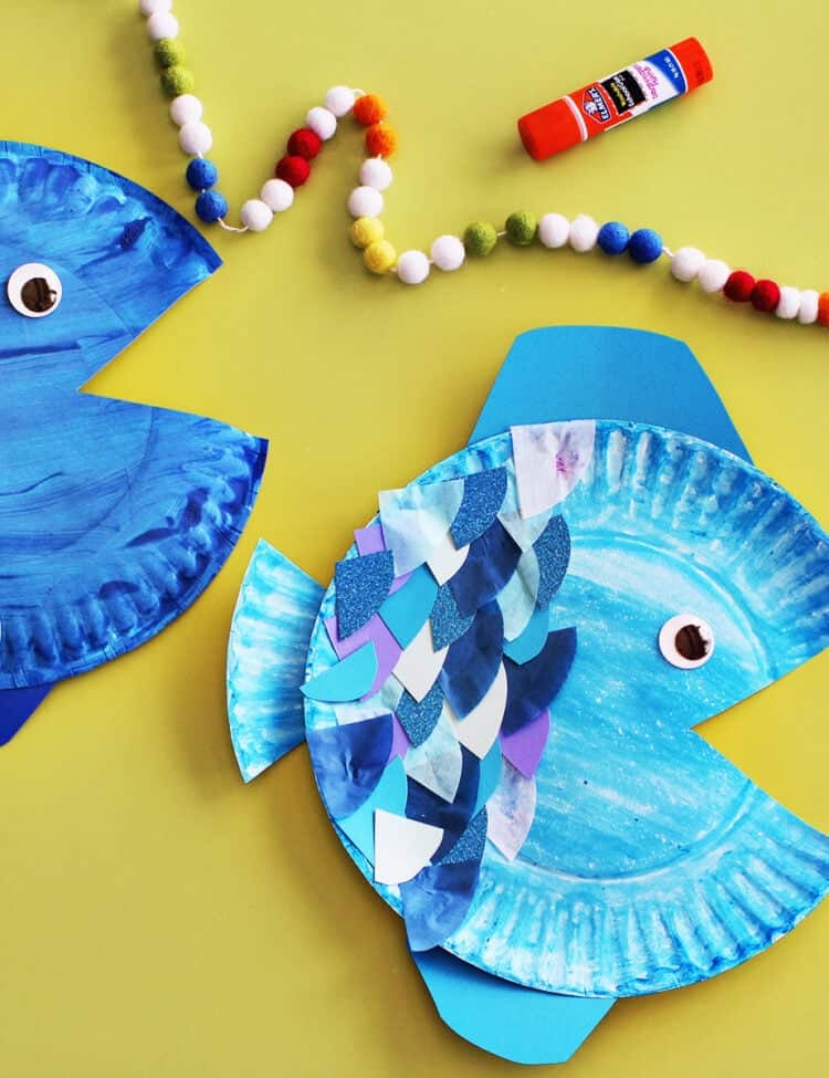 Paper plate fish craft.