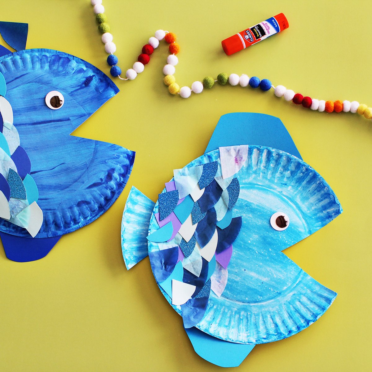 Paper plate fish craft.