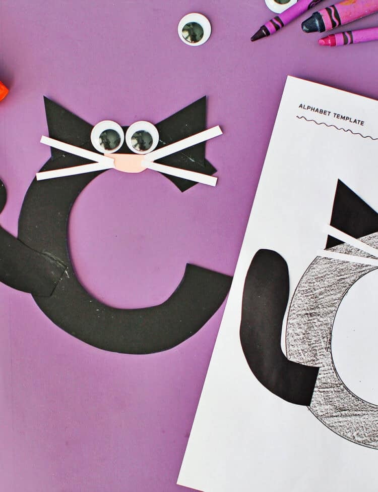 Letter C cat craft.