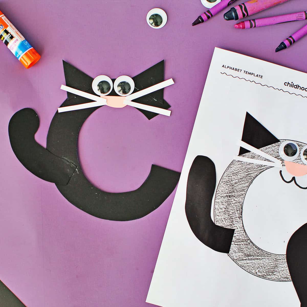 Letter C cat craft.