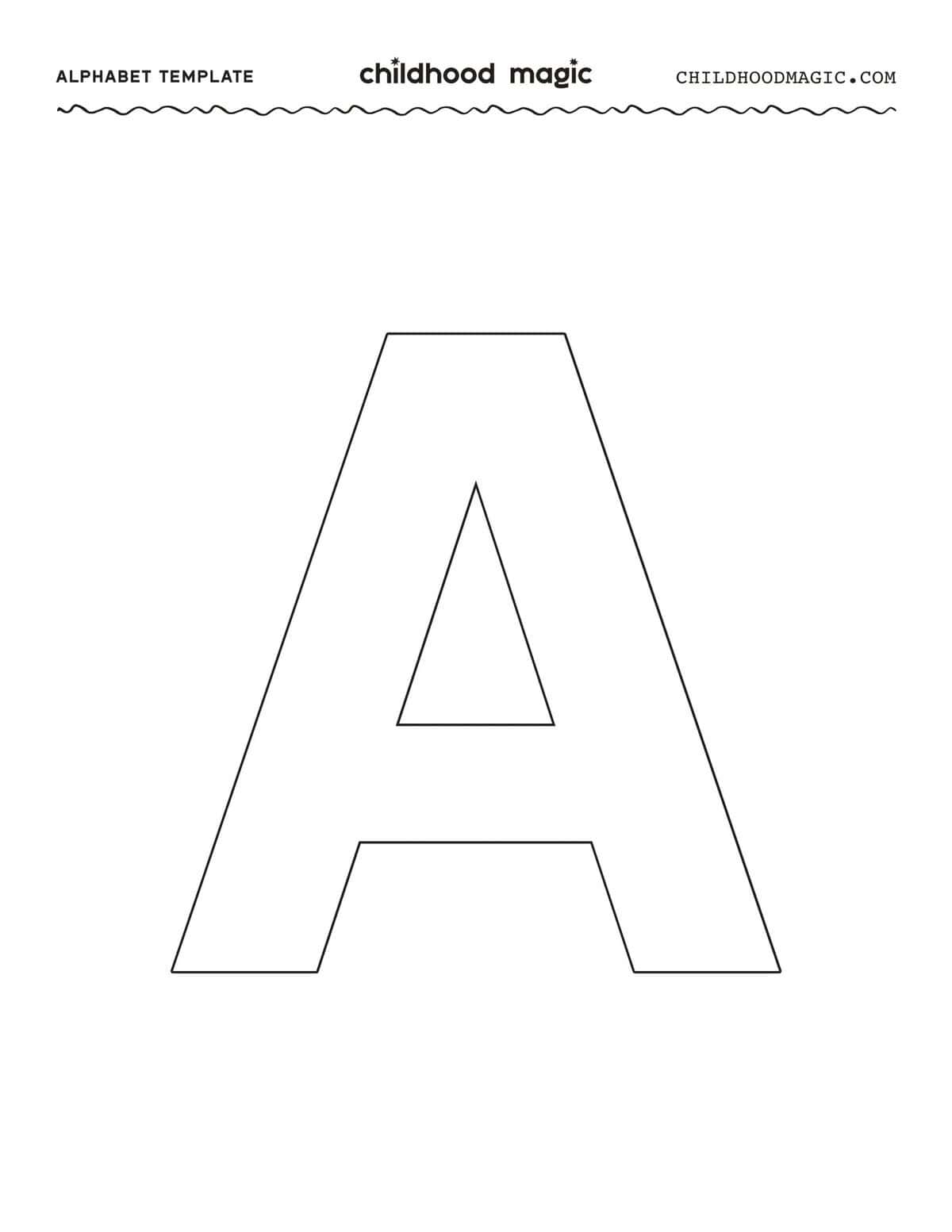 Uppercase letter A printable.