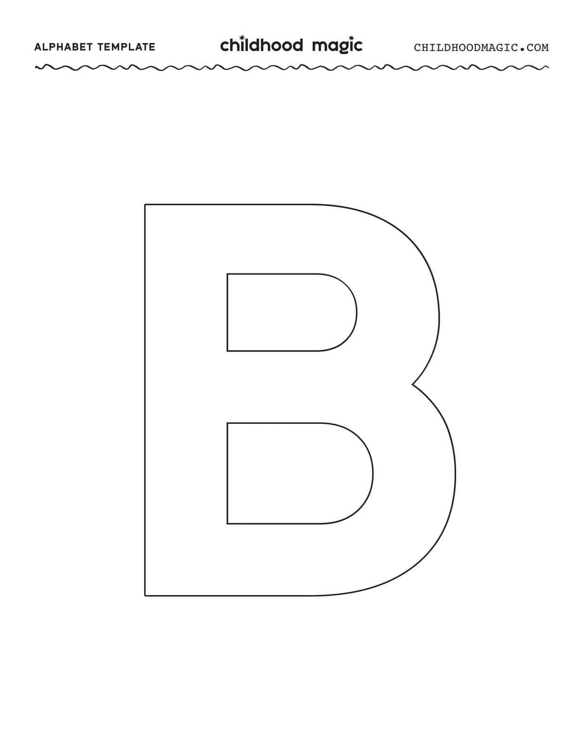 Uppercase letter B printable.