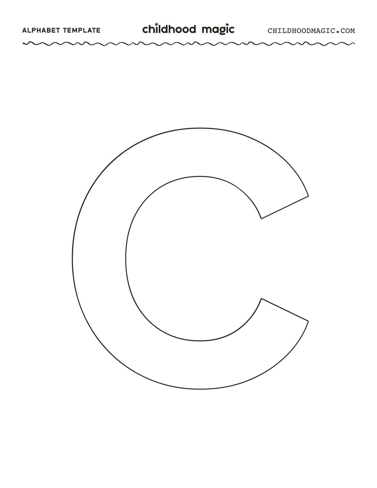 Uppercase letter C printable.
