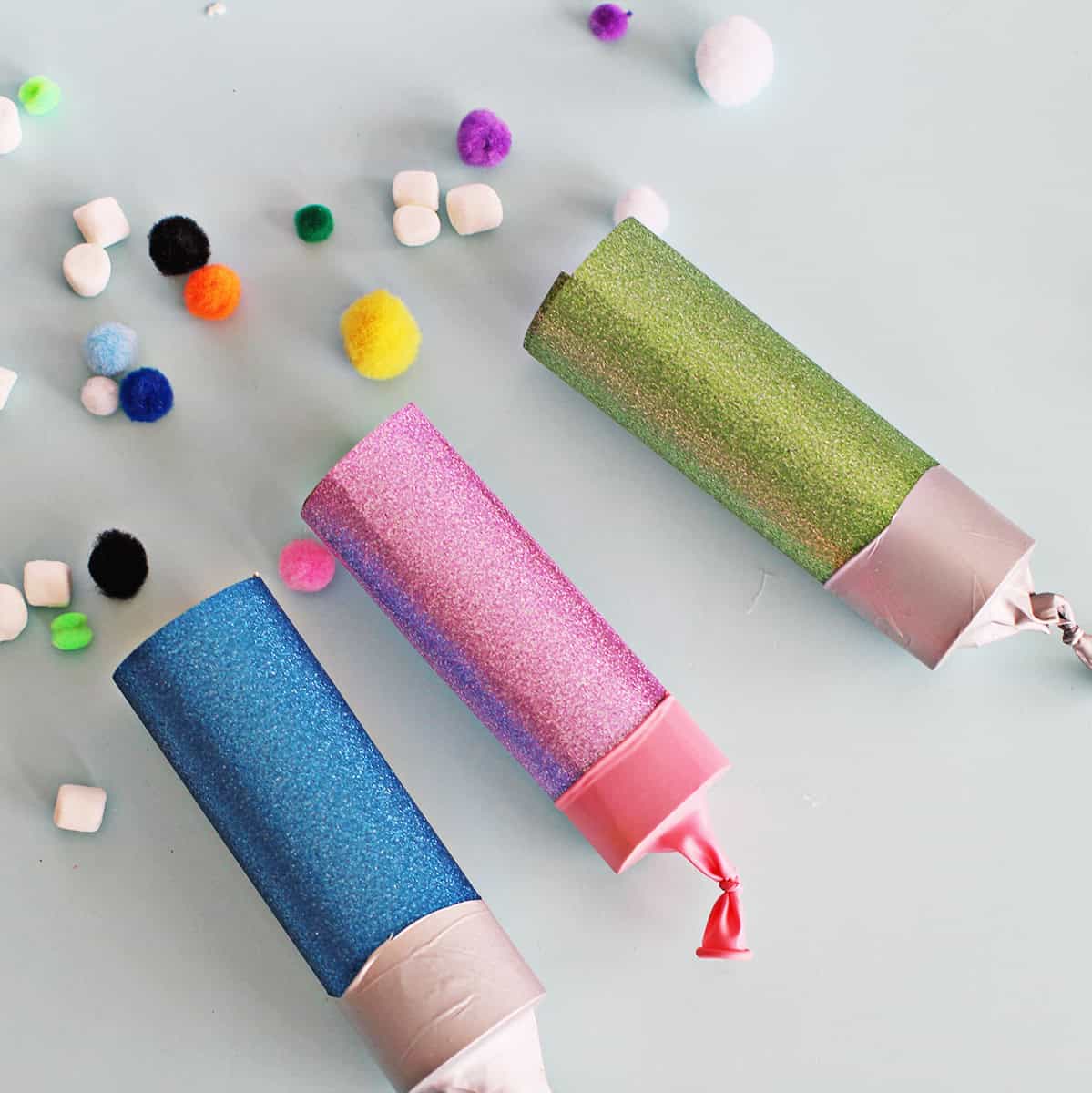 pom pom shooter craft for kids.