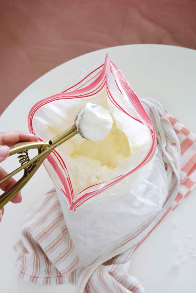 ice cream in a bag
