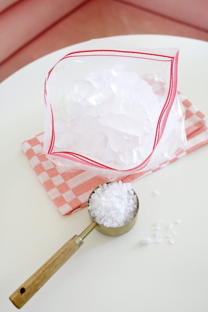 making ice cream in a bag