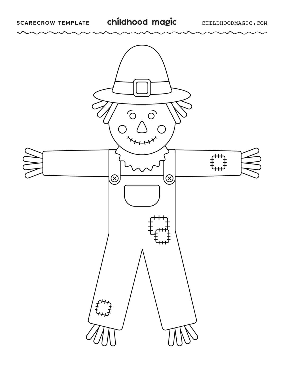 Scarecrow on one printable page.