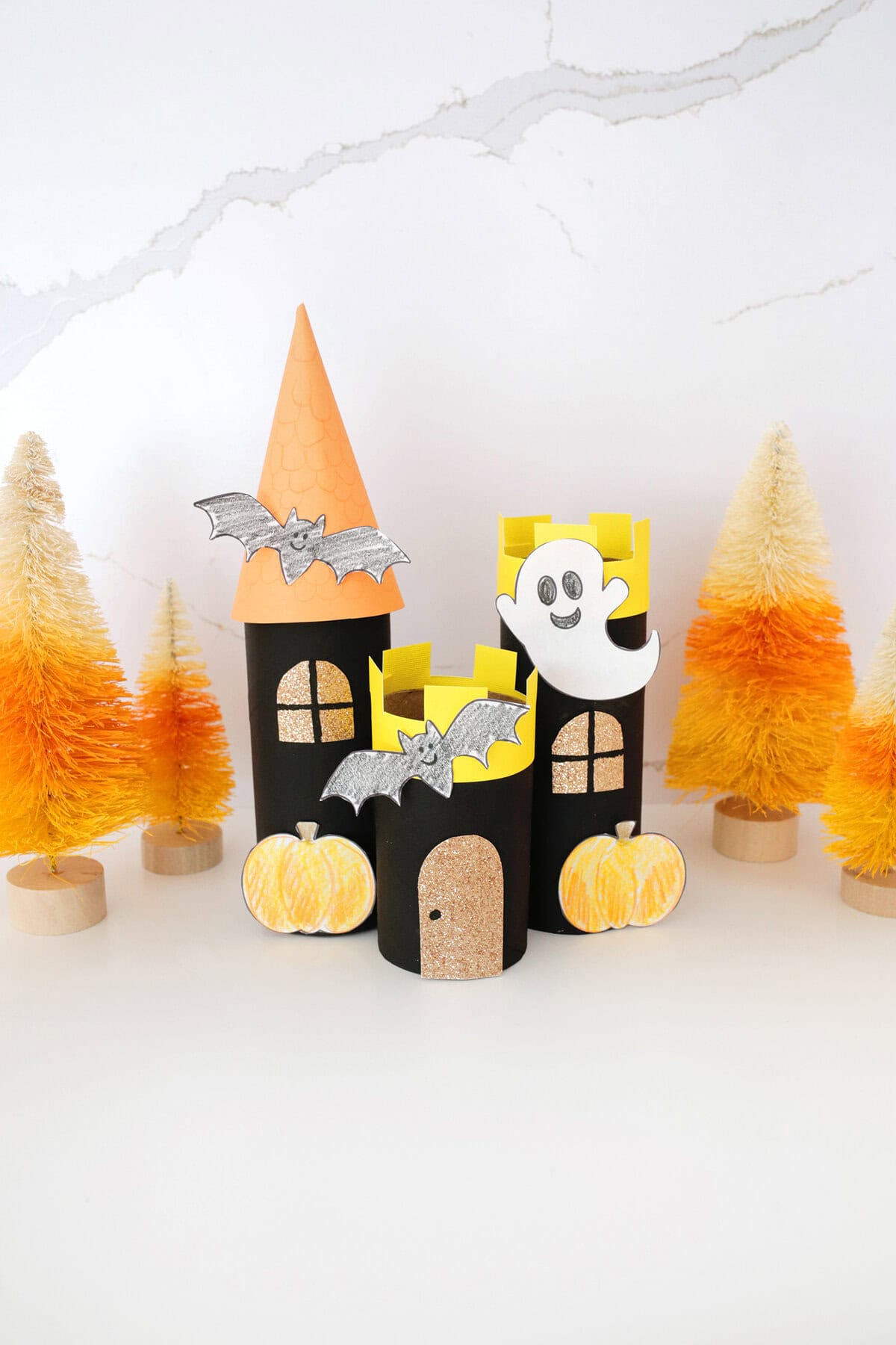 Toilet paper roll haunted house