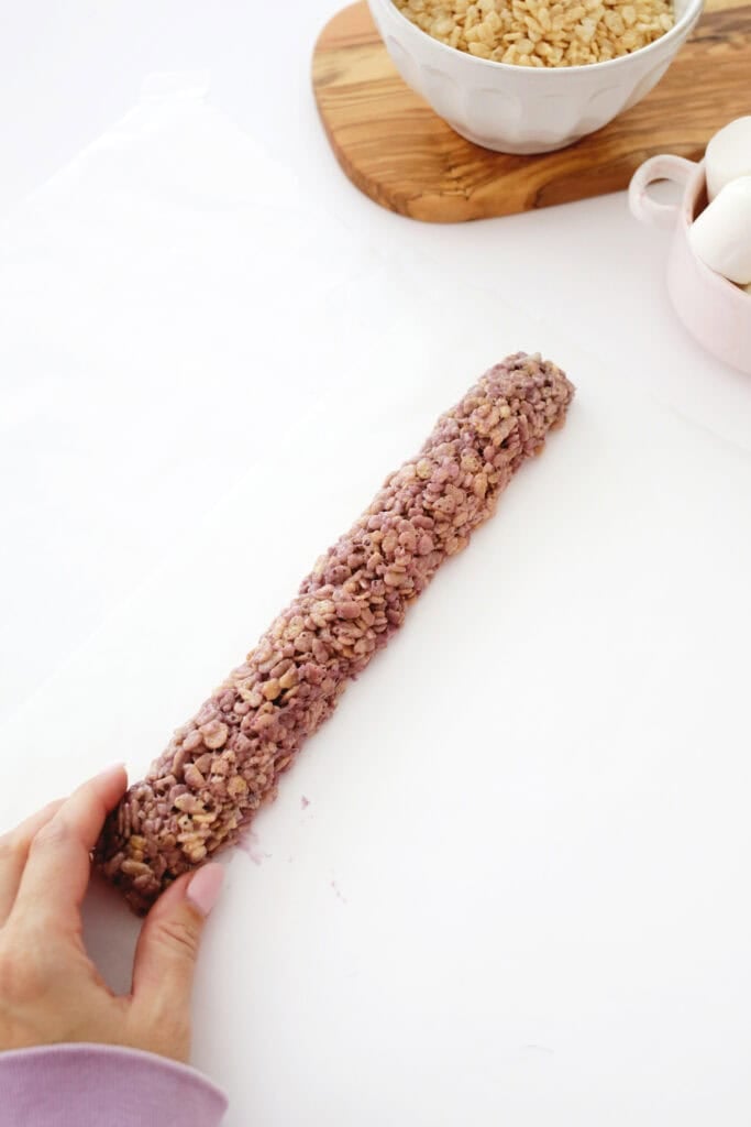 making rainbow rice krispies treats