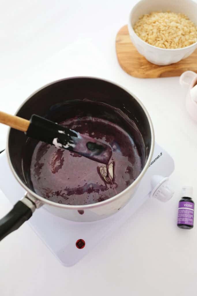 making rainbow rice krispies treats