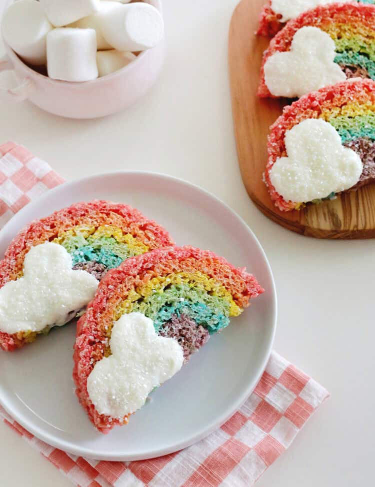 rainbow rice krispies treat
