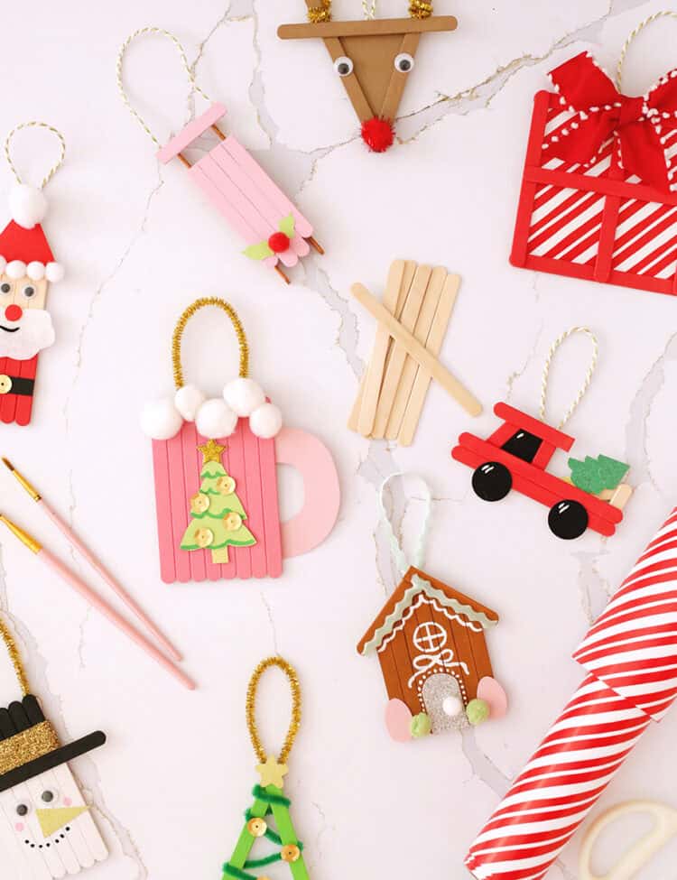 popsicle stick ornaments for chrismas