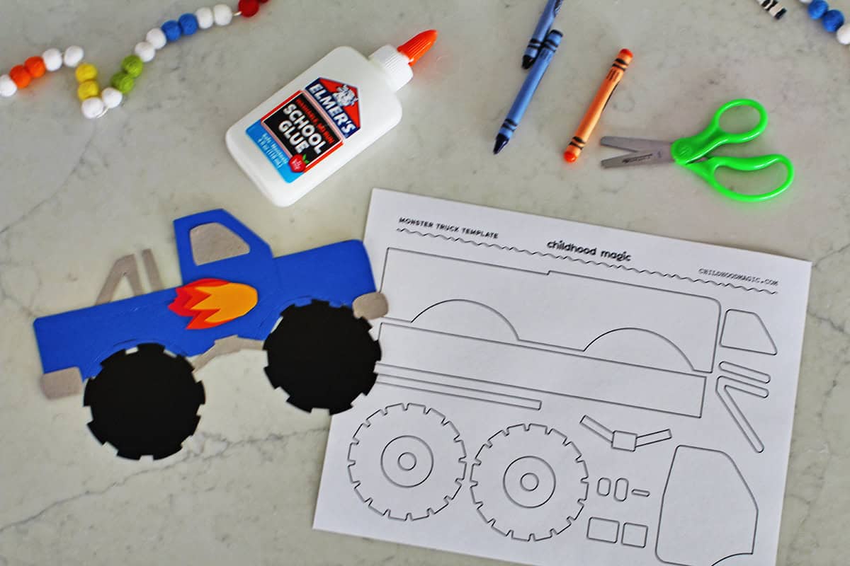 monster truck paper craft.