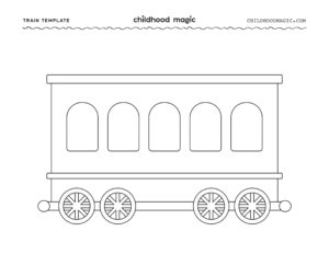 Small Train Printable Train Coloring Page- Free Printable Template - Childhood Magic