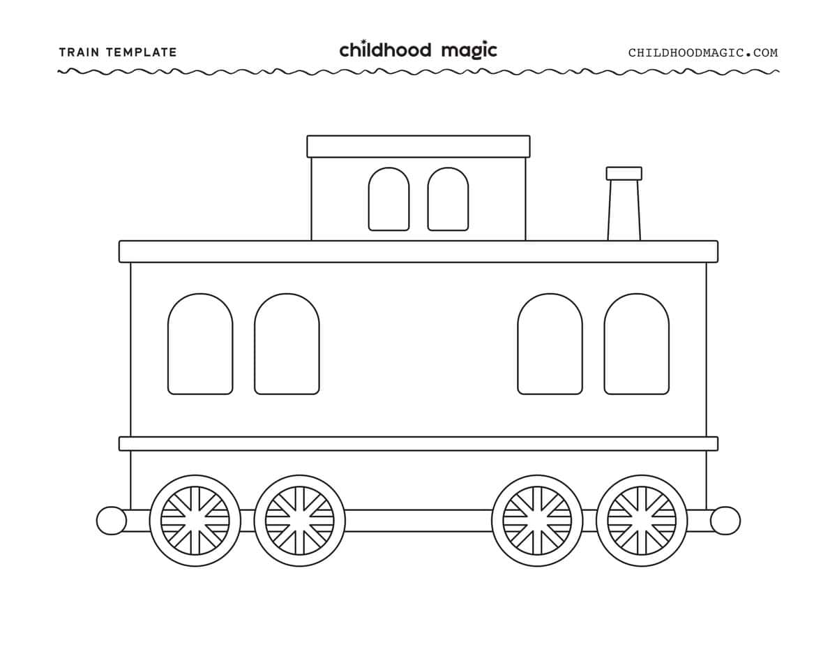 Black outline of a train caboose on a white background.