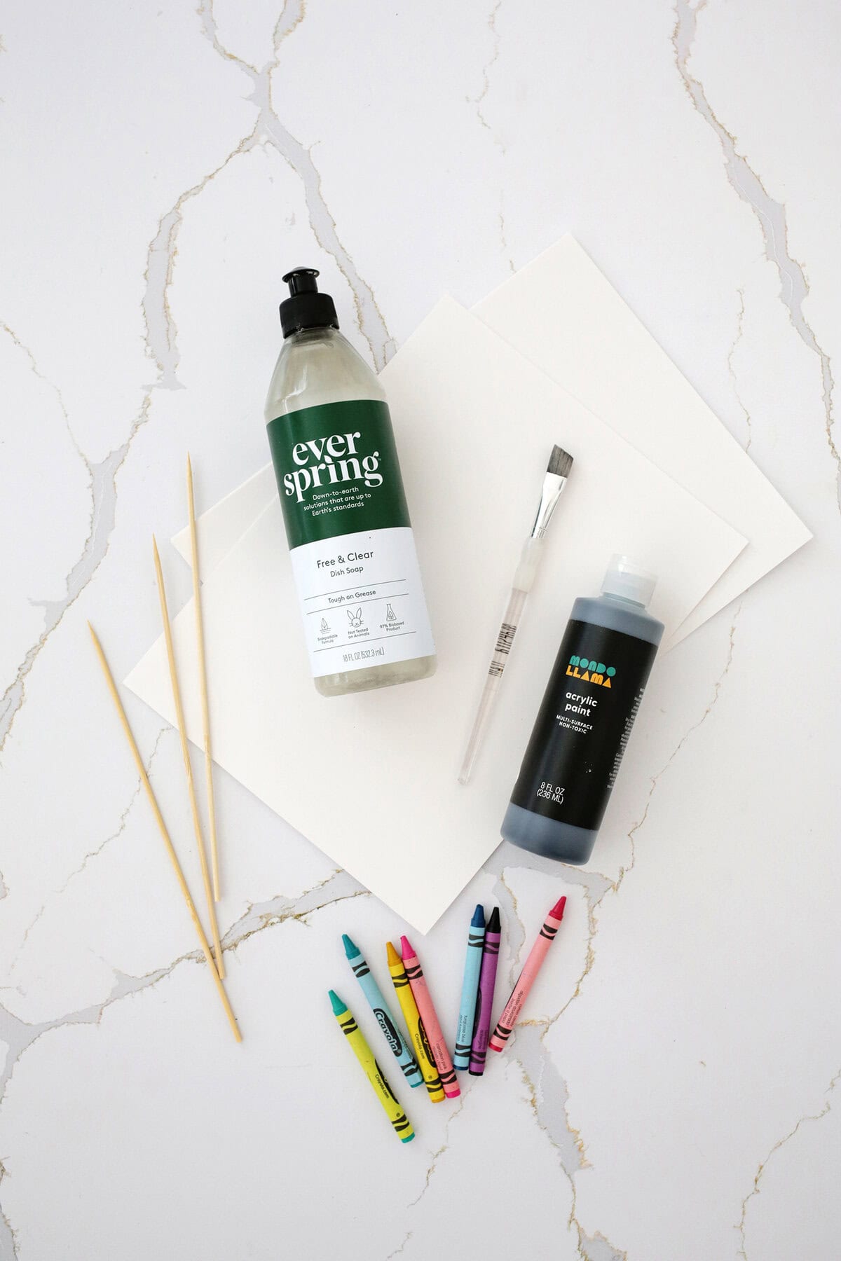 supplies for DIY scratch art
