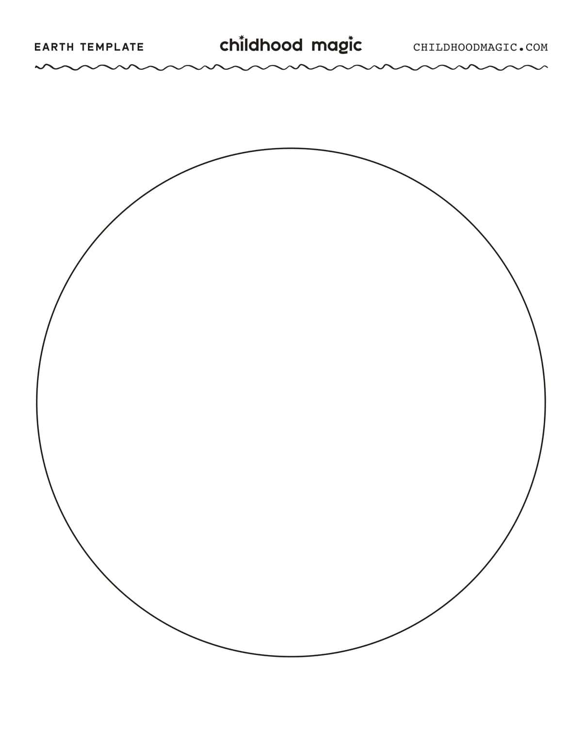 Black outline of a large circle.