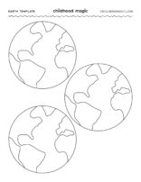 Planet Earth Printable Template - Childhood Magic