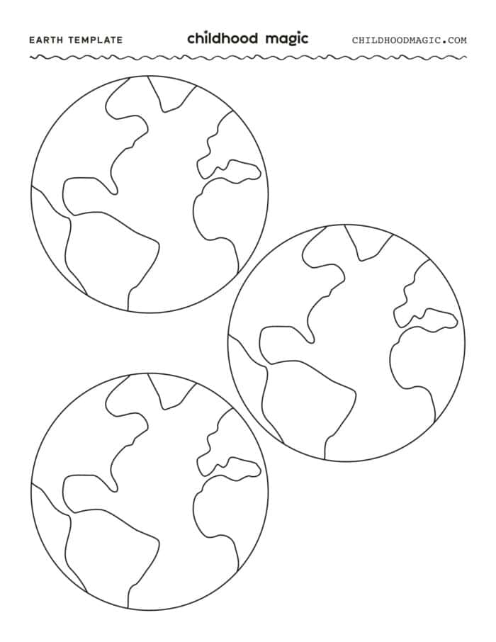 Planet Earth Printable Template - Childhood Magic