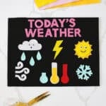 Felt weather chart craft for kids.