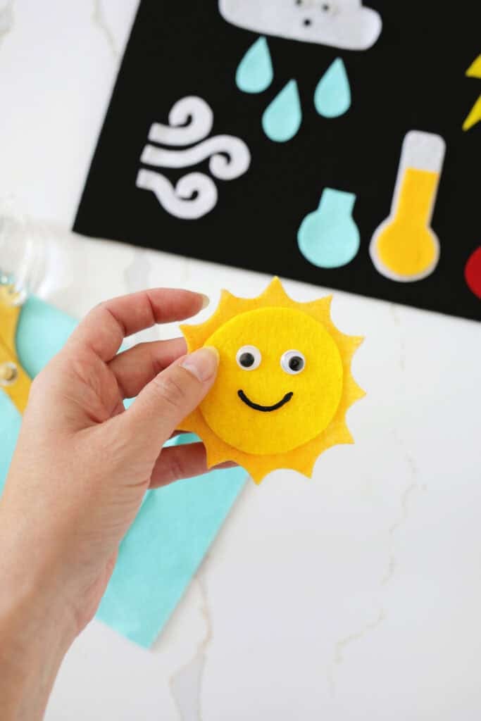 Felt weather chart craft for kids