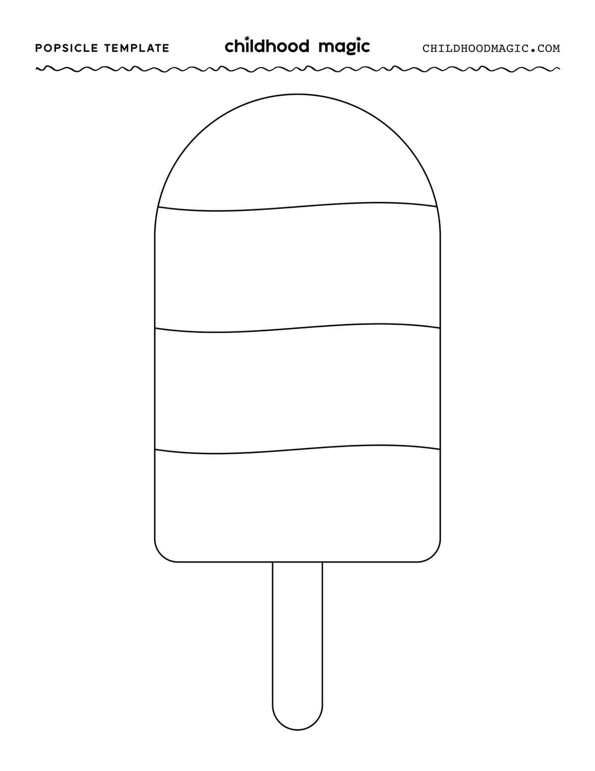 Black outline of a popsicle on a white background.