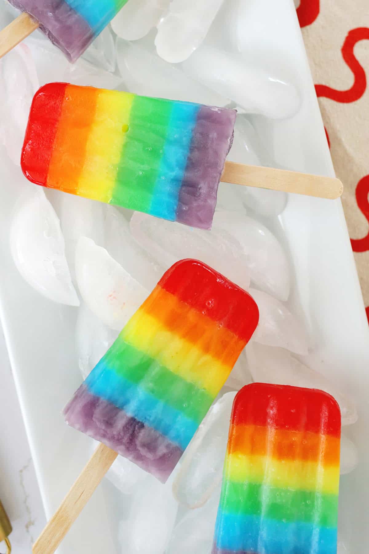 easy jello rainbow popsicles