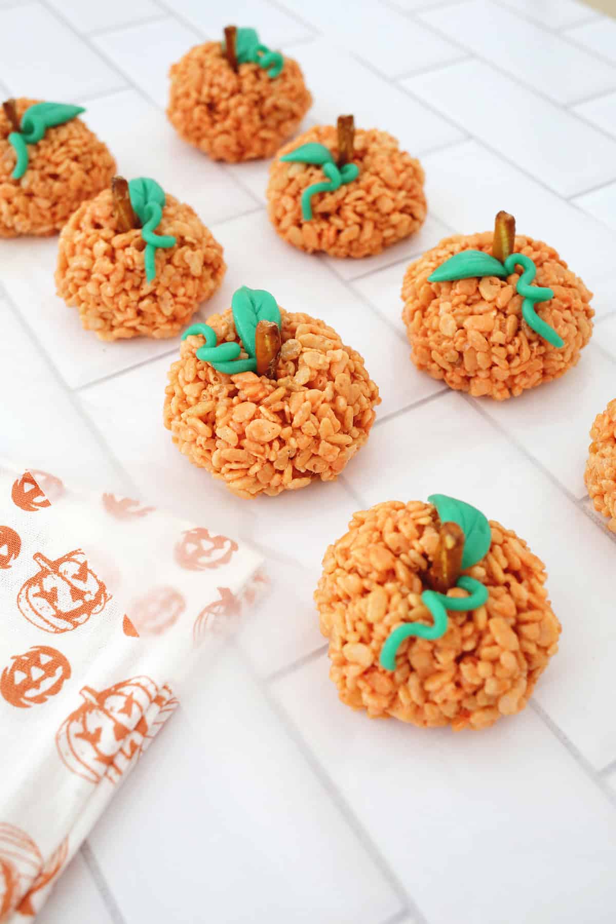 rice krispies pumpkin treats.