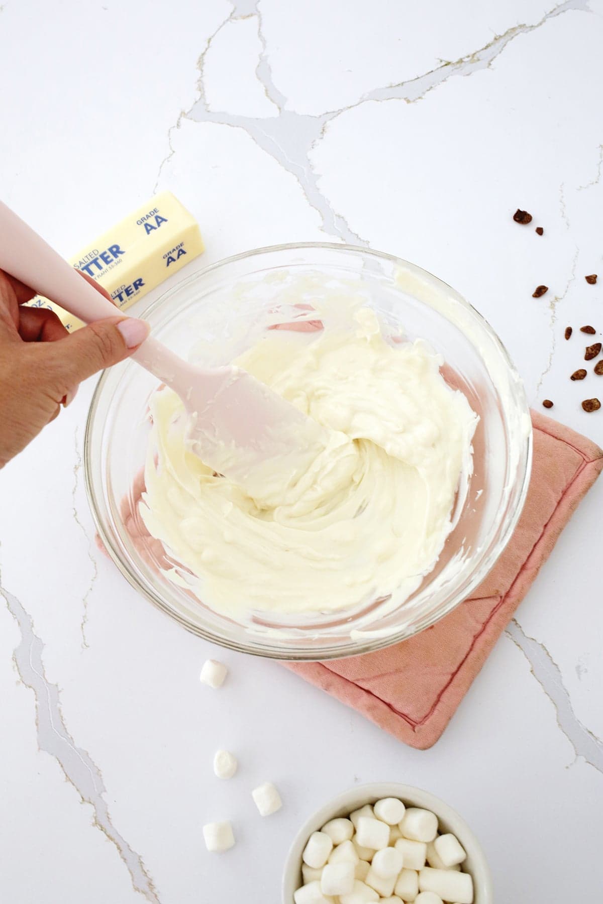 melting white chocolate for rice krispies turkey legs
