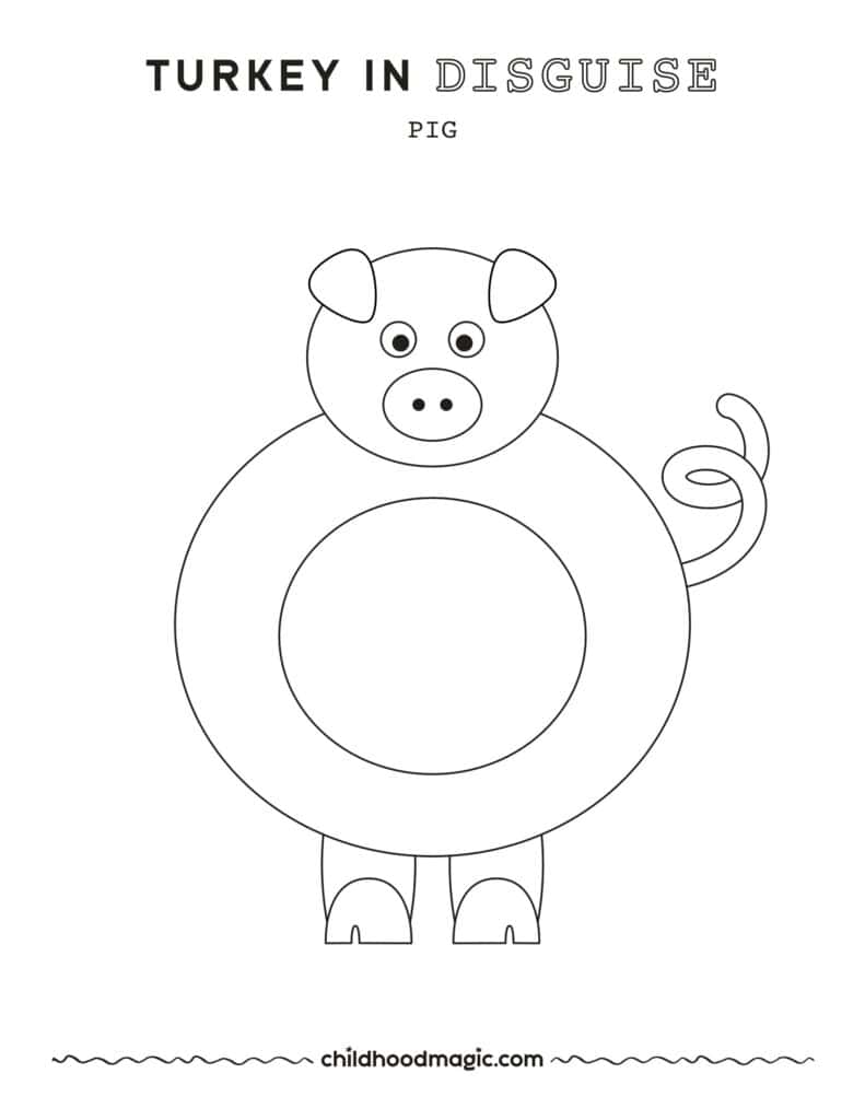 Black outline of a pig costume on a white background.